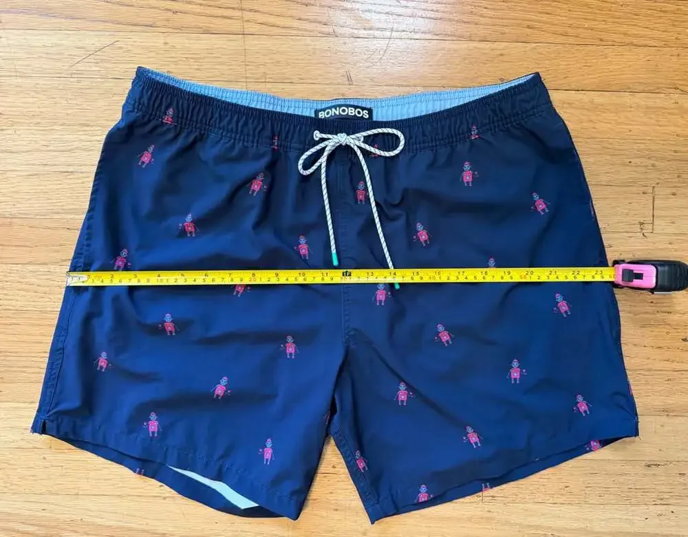 Bonobos Men’s XL Swim Trunks Navy Blue Robot Board Shorts